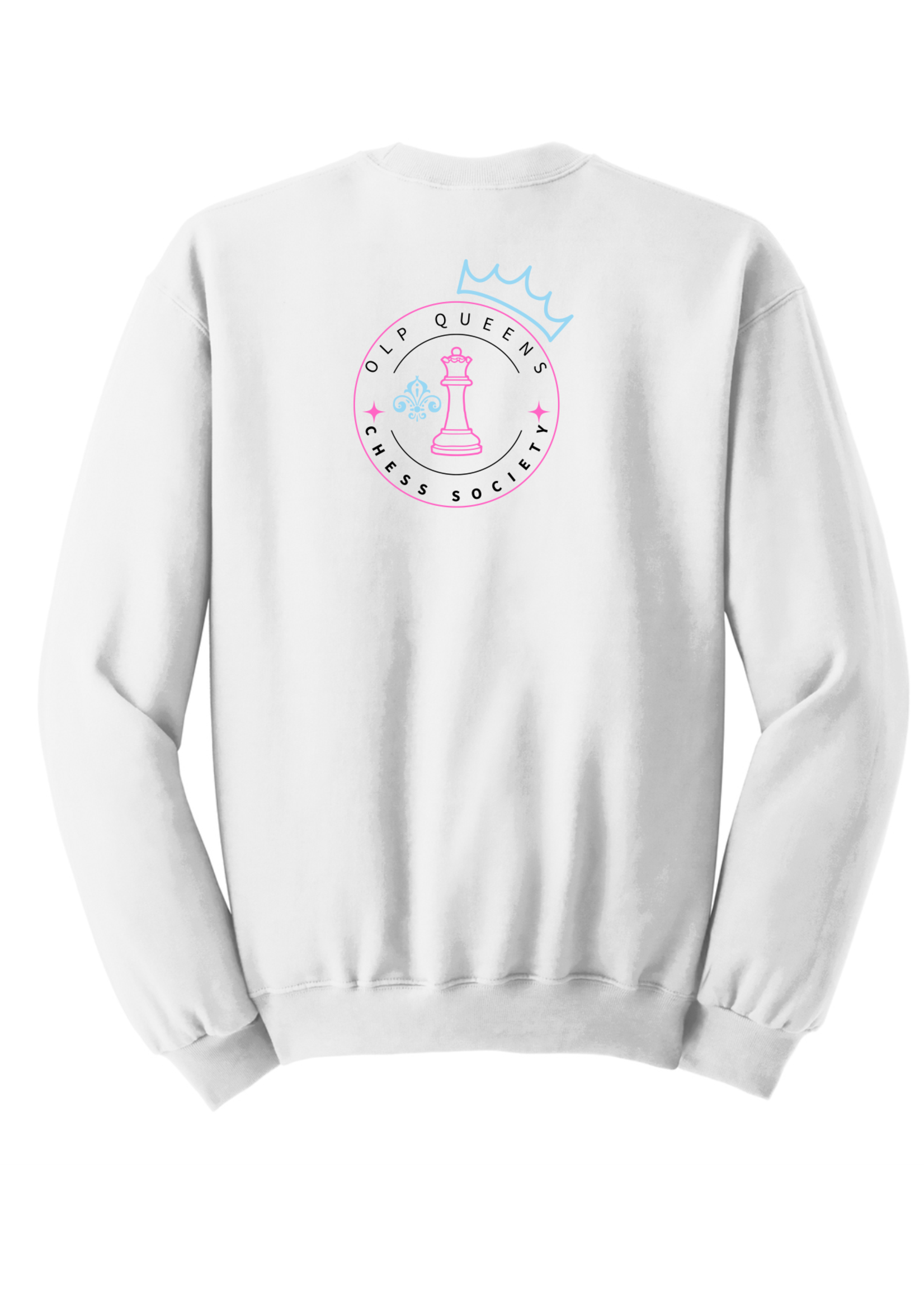 OLP White Crewneck Sweatshirt Chess Club