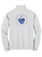 OLP White 1/4-Zip Sweatshirt with Cadet Collar Pilots for Paws Club