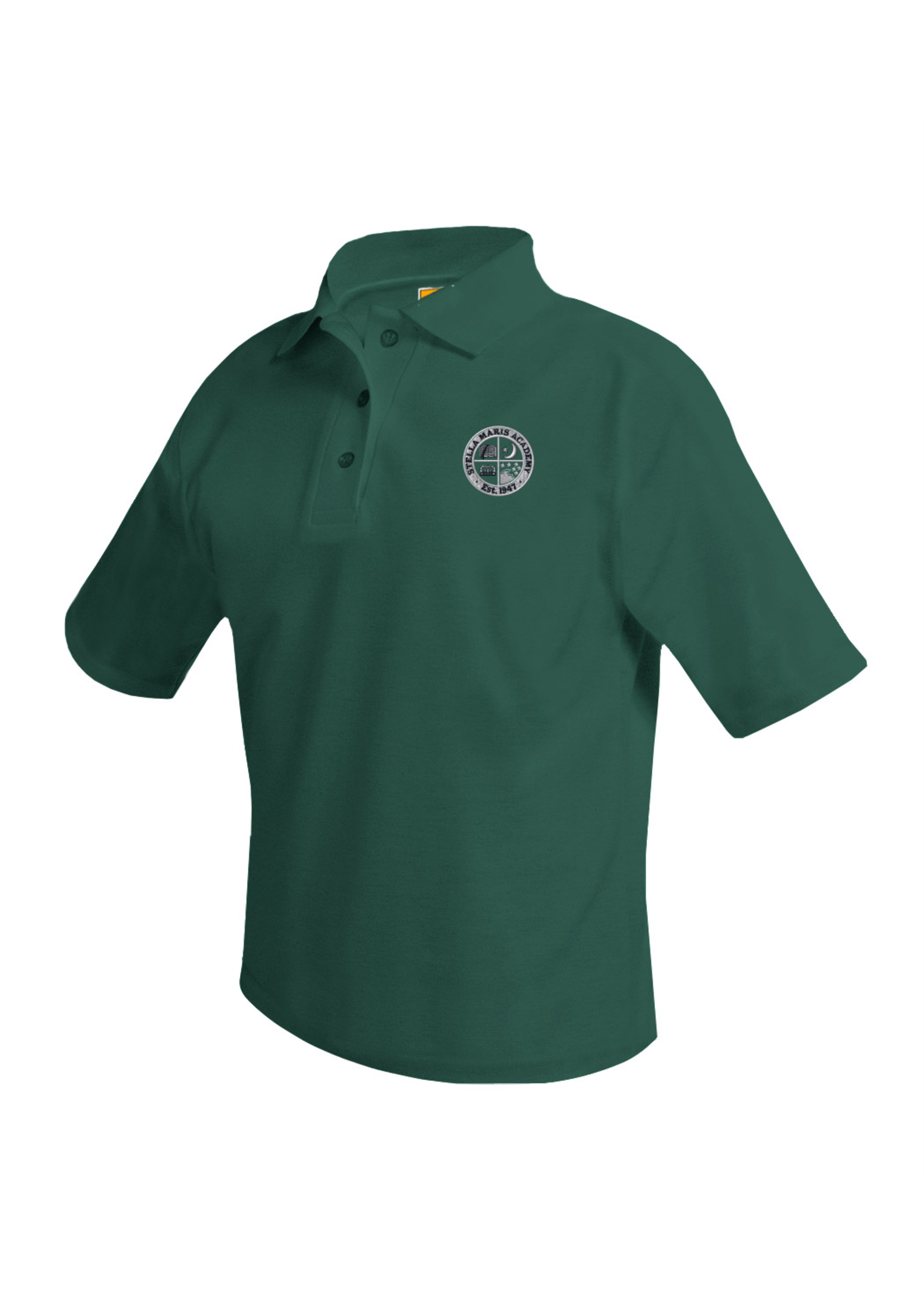 Stella Dk. Green Polo Pique SS (8th Grade Only)