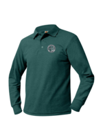 Stella Long Sleeve Dk. Green Pique Polo (8th Grade Only)