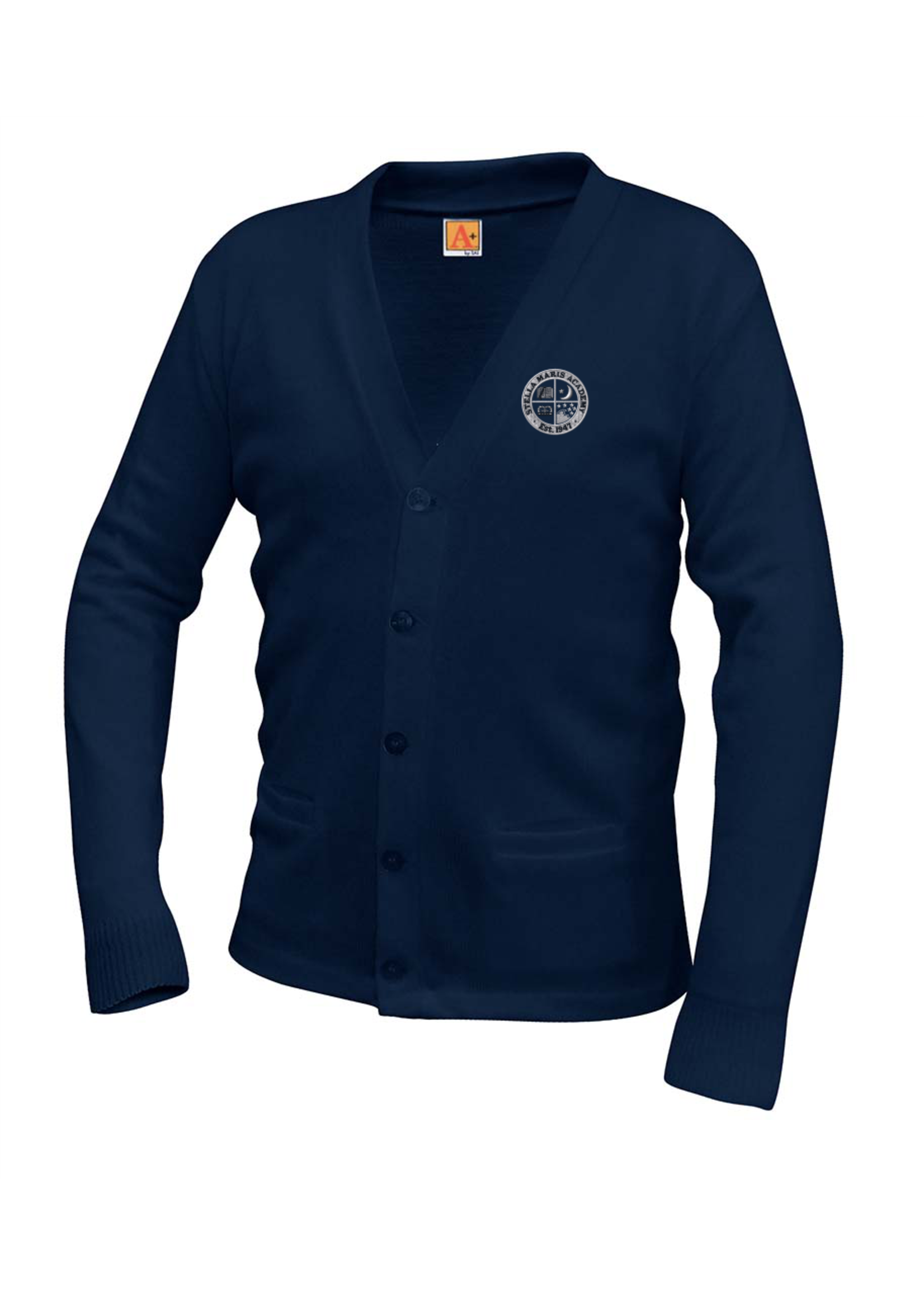 Stella Navy Cardigan V-neck with pocket