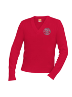 SRLS Red Pullover V-Neck Sweater