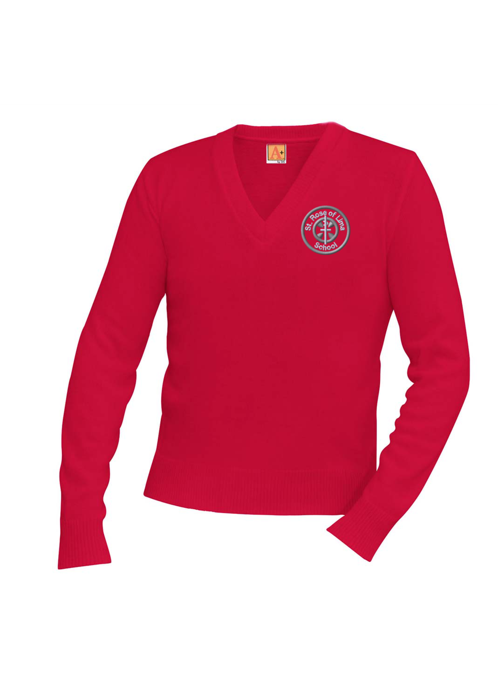 SRLS Red Pullover V-Neck Sweater