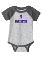 SAHS Infant Ash/Black Baseball Fine Jersey Bodysuit