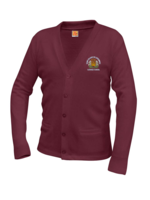SJDL Wine Cardigan V-neck with pocket