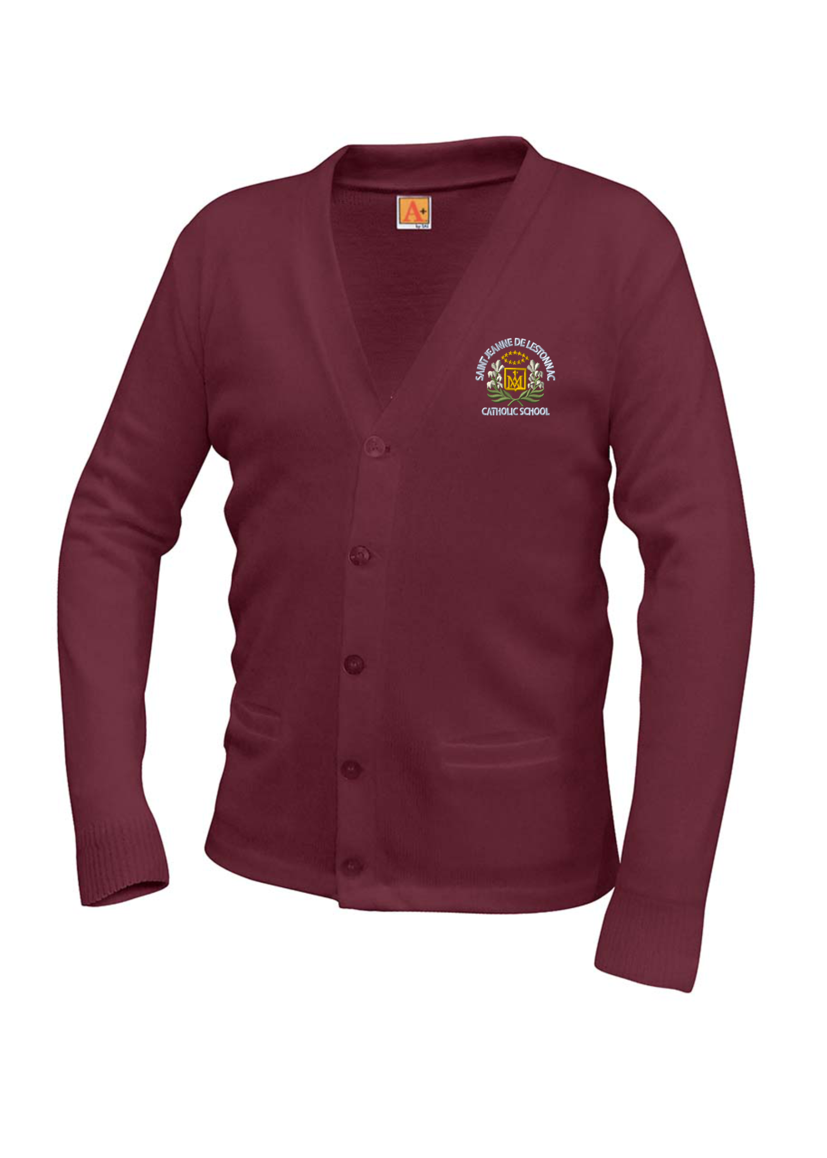 SJDL Wine Cardigan V-neck with pocket