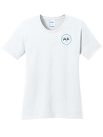 OLP Ladies White Cotton Crew Neck Tee Dear Car Club