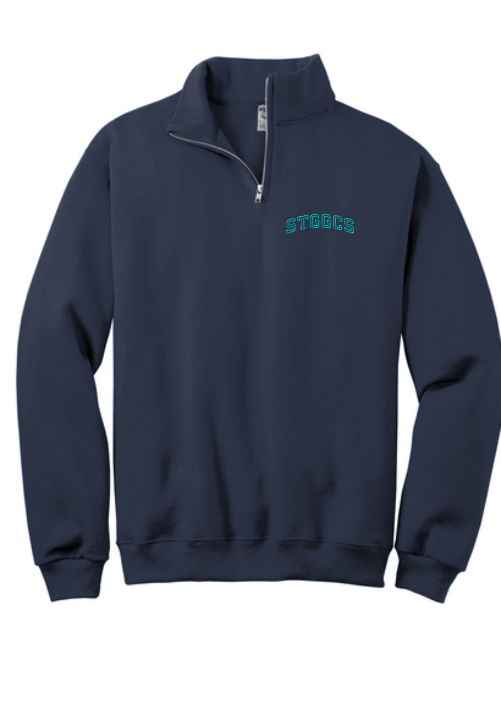STGGCS 1/4-Zip Navy Cadet Collar Sweatshirt
