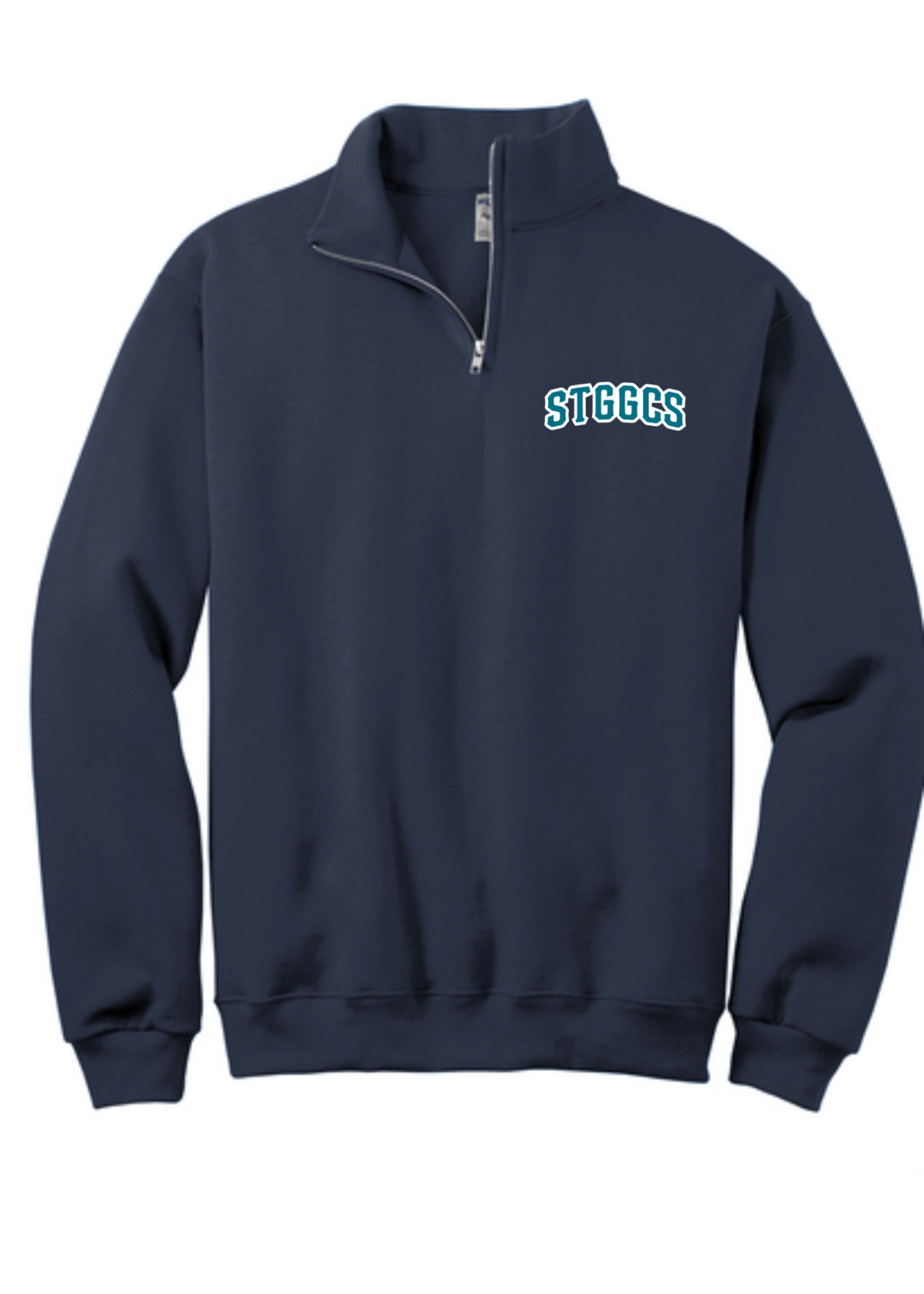 STGGCS 1/4-Zip Navy Cadet Collar Sweatshirt