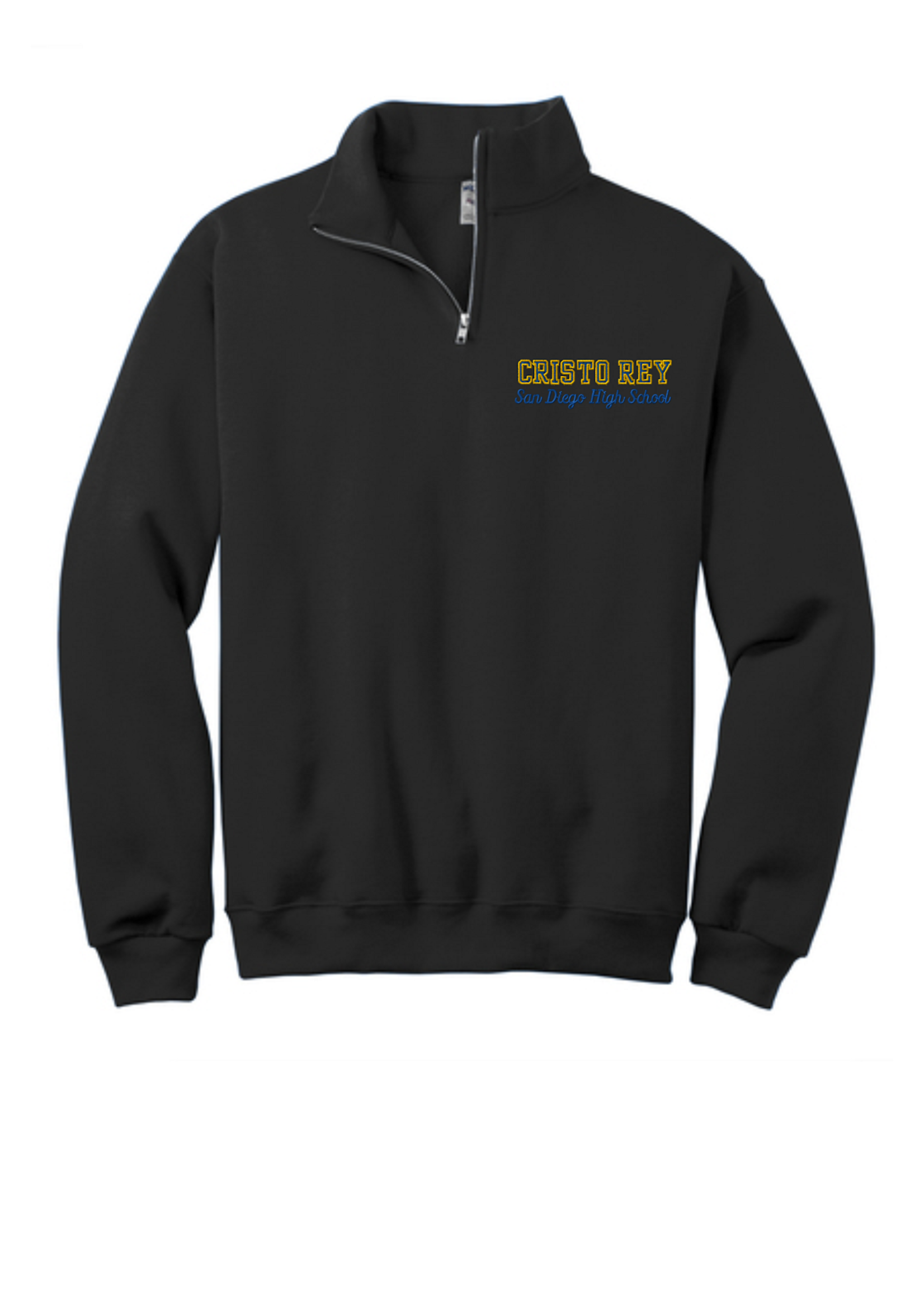 CRSD Spirit 1/4-Zip Black Cadet Collar Sweatshirt