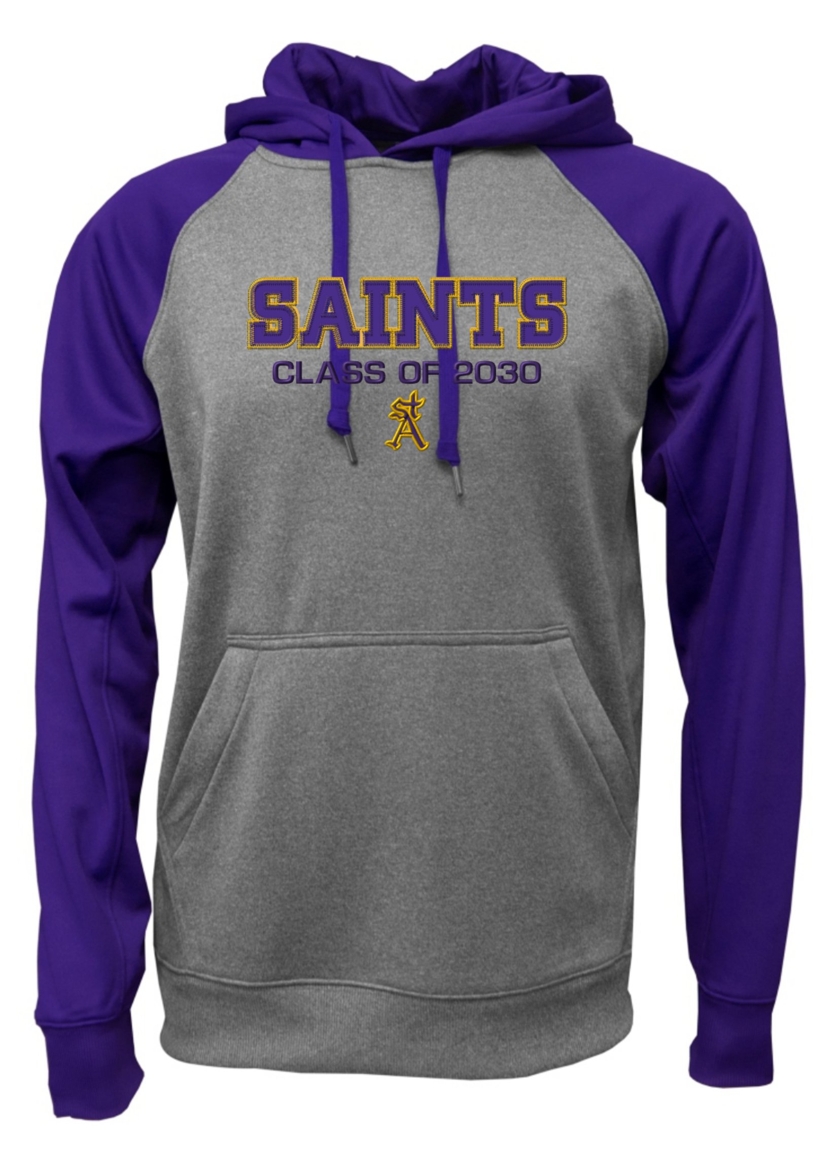 SAHS Class of Raglan Ash/Purple Hooded Fleece