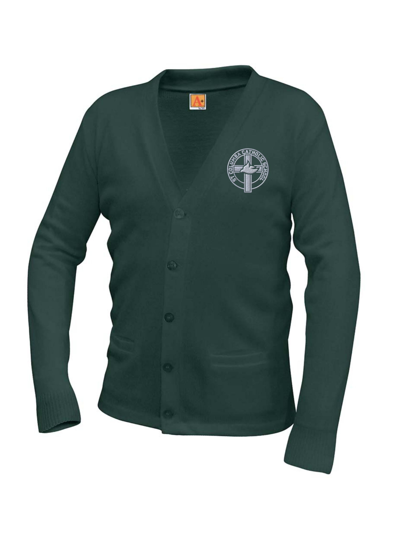 STCO Green Cardigan V-neck with pocket