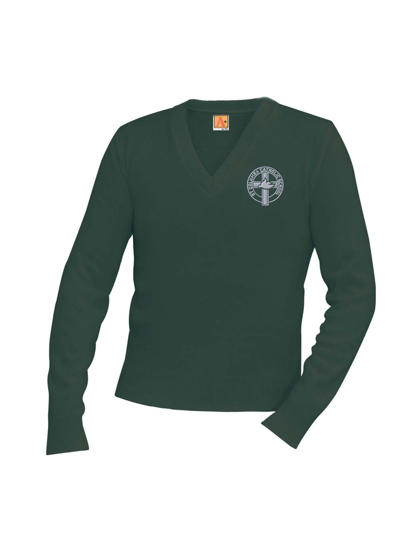 6500 STCO Pullover V-neck Sweater Green