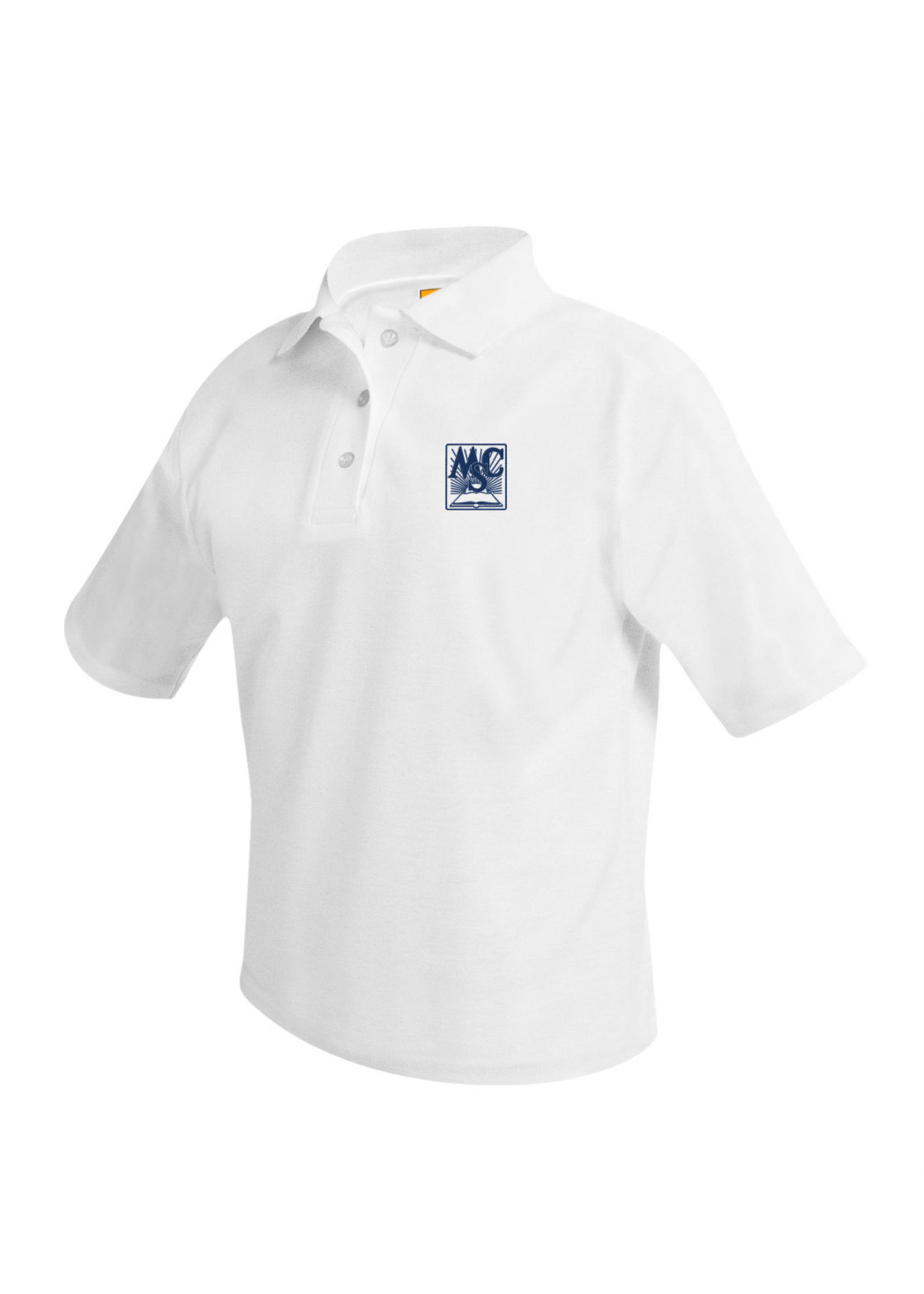 OLMC Short Sleeve White Pique Polo