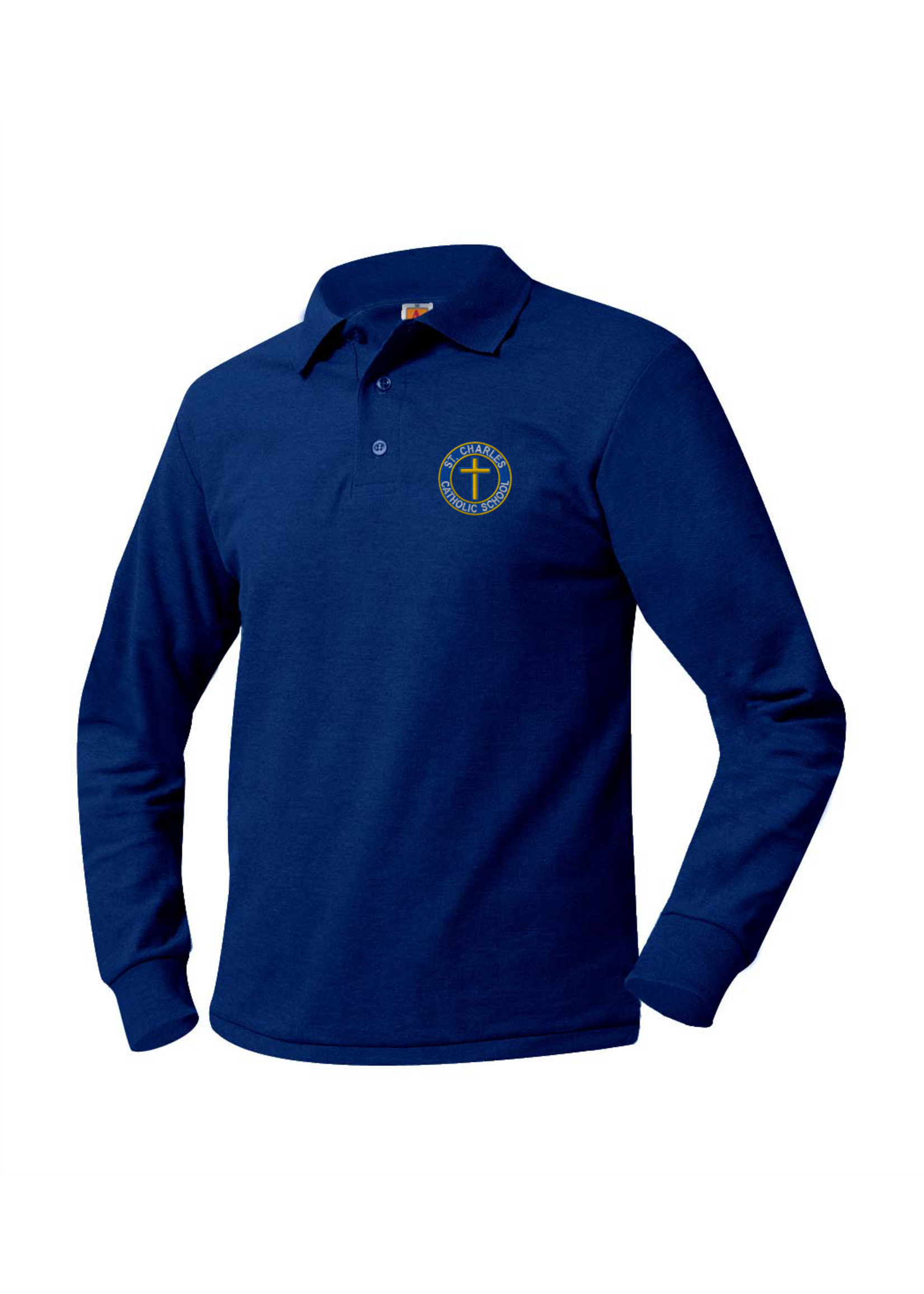 SCCS Royal Long Sleeve Pique Polo K-5