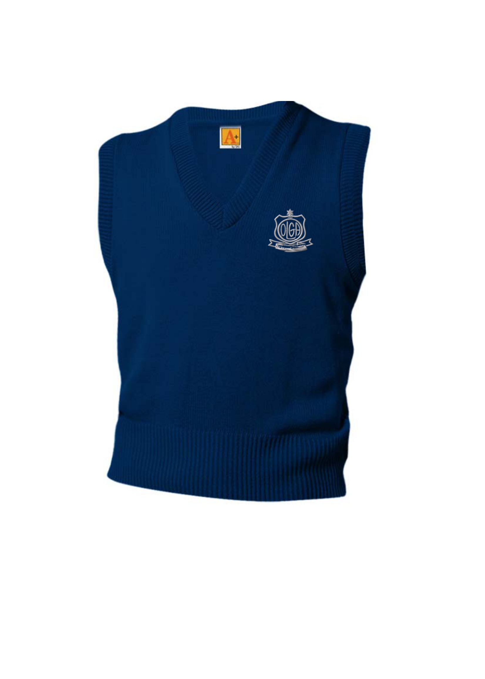 OLGA Navy V-neck sweater vest