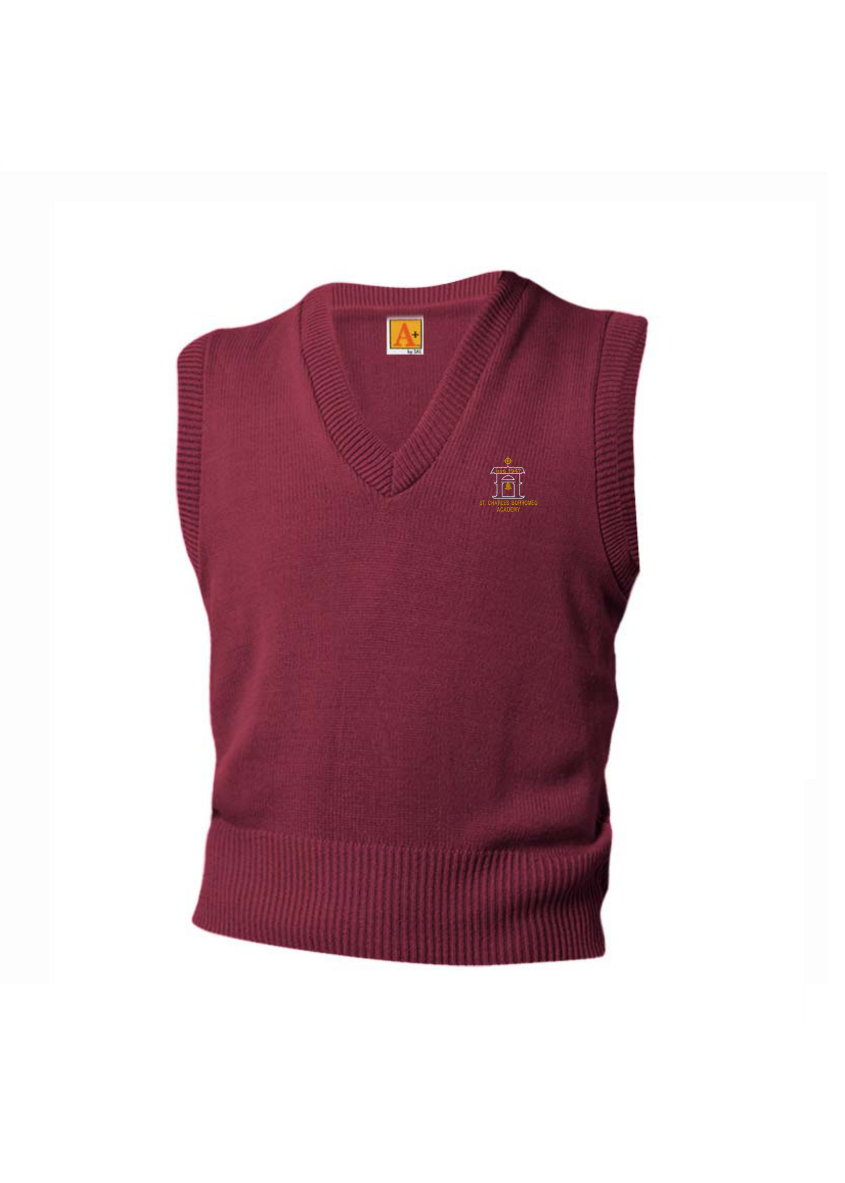 SCBA Wine V-neck sweater vest