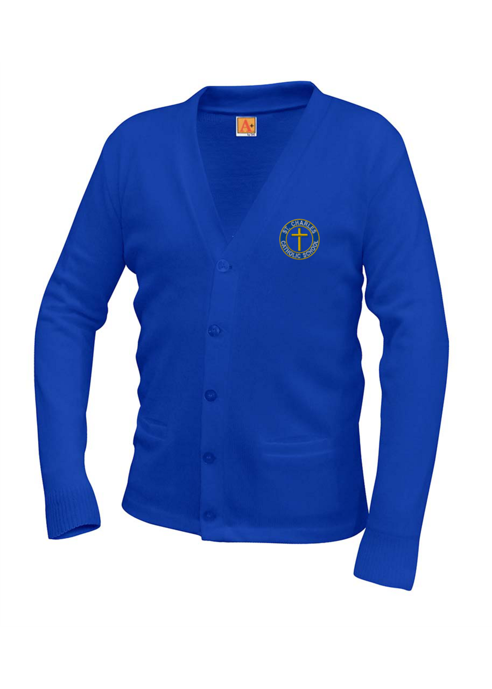 SCCS Royal V-neck cardigan sweater with pockets K-4