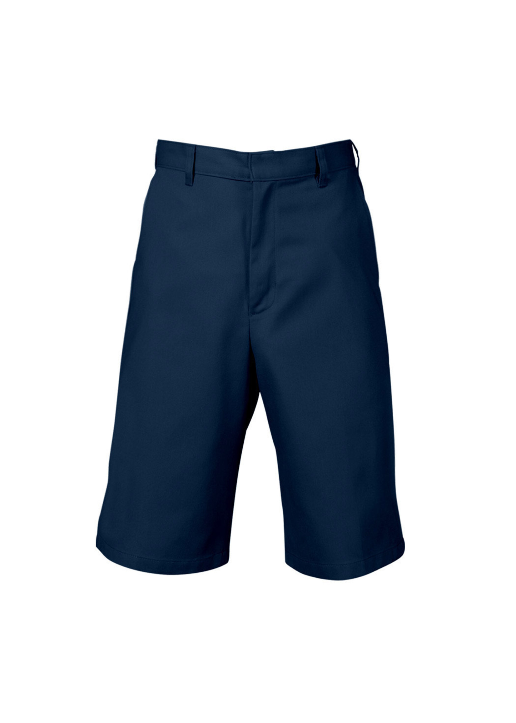 Mens Navy Flat Front Shorts with logo