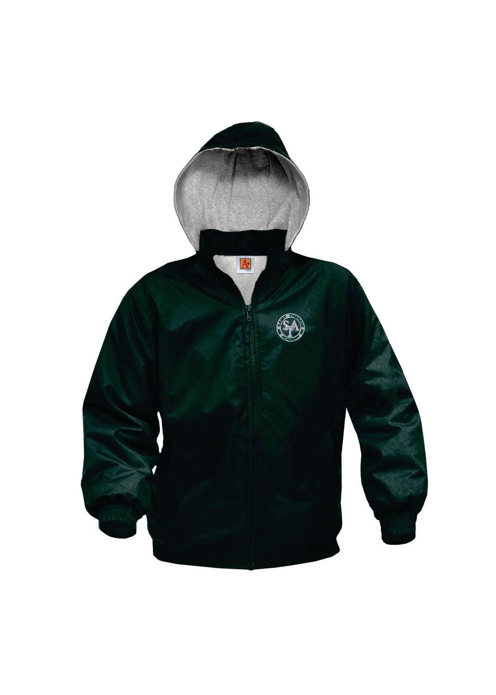 STA Green Nylon Water Repellent Full Zip Jacket