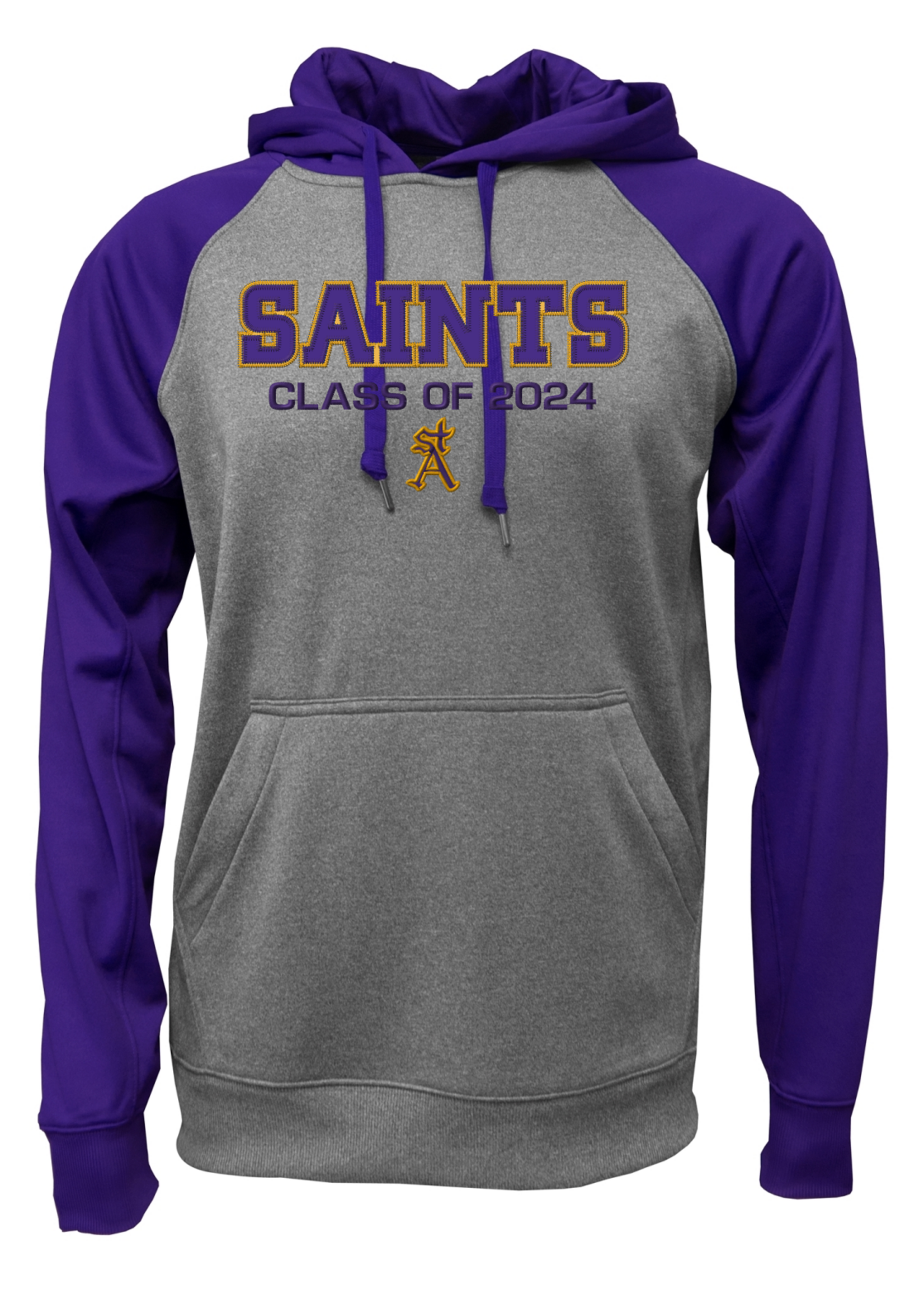 SAHS Class of Raglan Ash/Purple Hooded Fleece