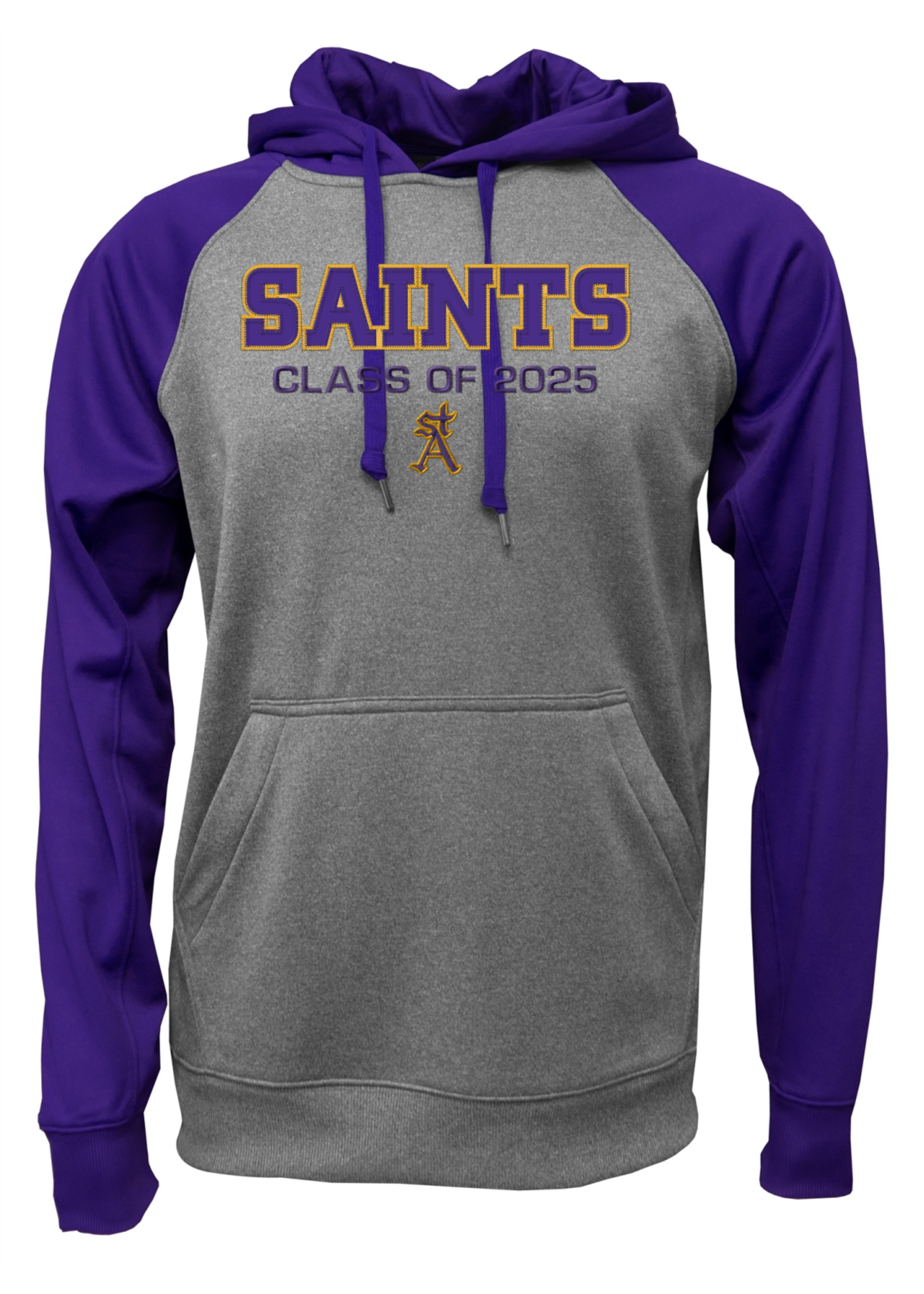 SAHS Class of Raglan Ash/Purple Hooded Fleece