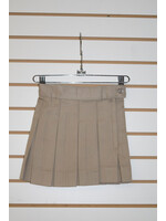 Khaki 10 Pleat Skirt