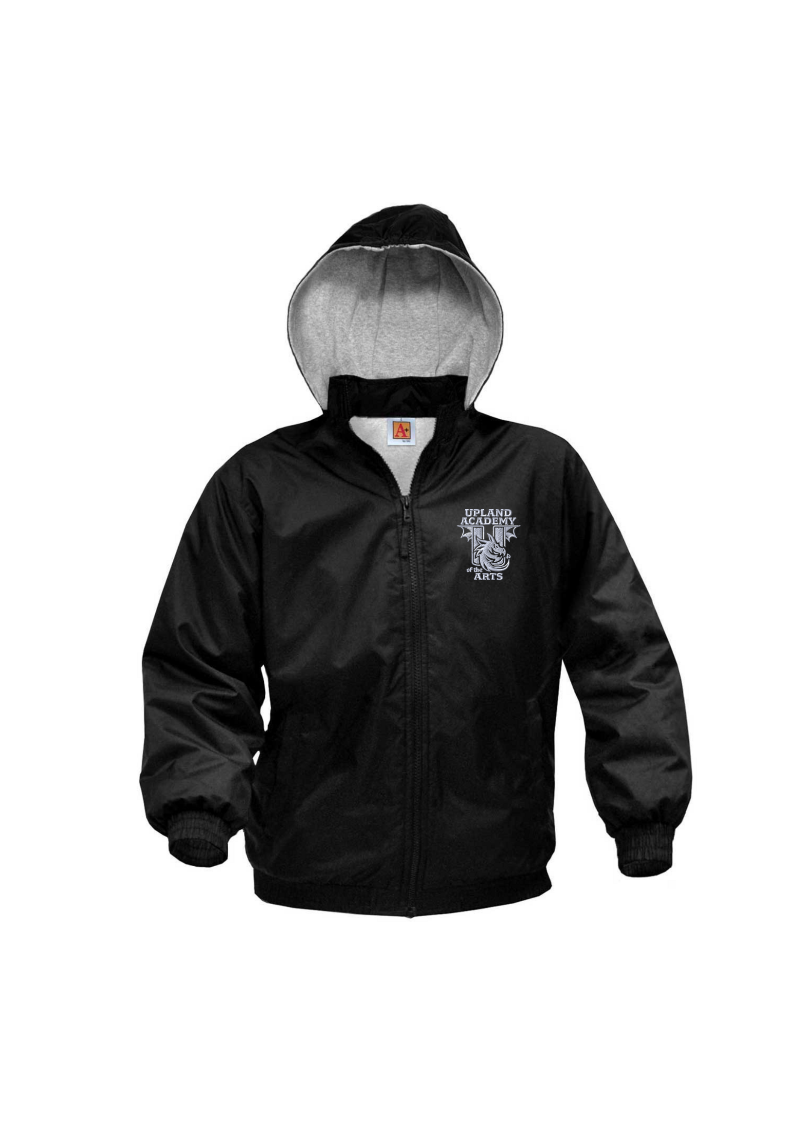 6225 UJH Nylon Water Repellent Full Zip Jacket Black