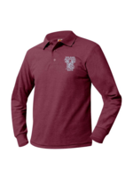 UJH Wine Long Sleeve Pique Polo