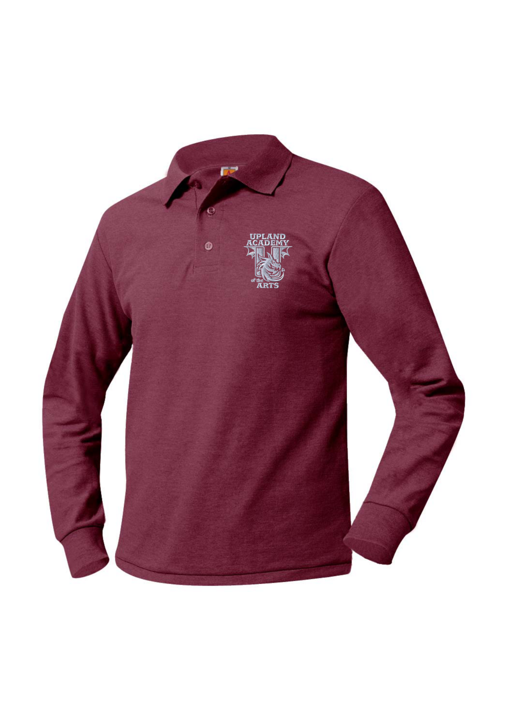 UJH Wine Long Sleeve Pique Polo