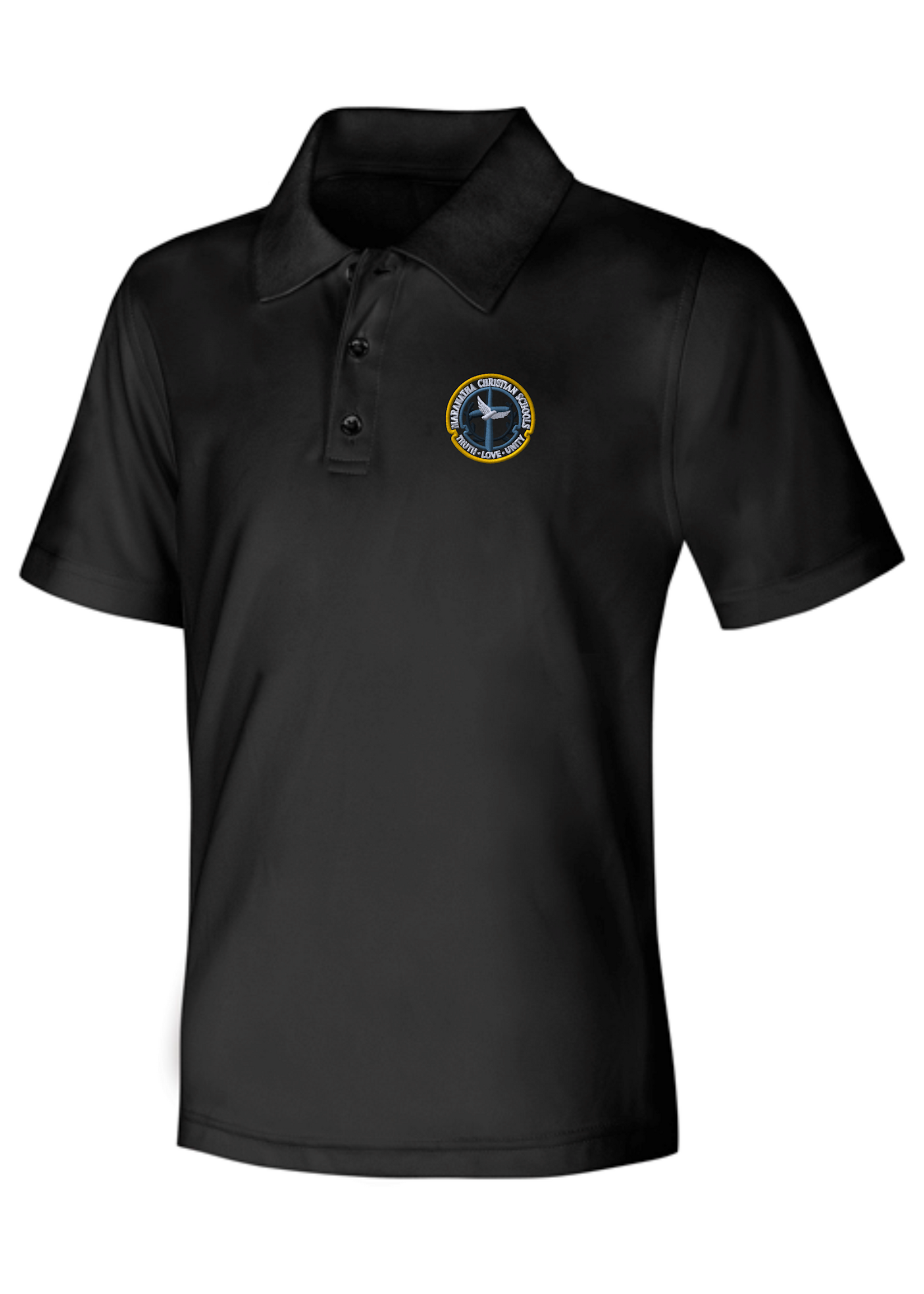 MCS Black DryFit Short Sleeve Polo (Grades 9-12 only)
