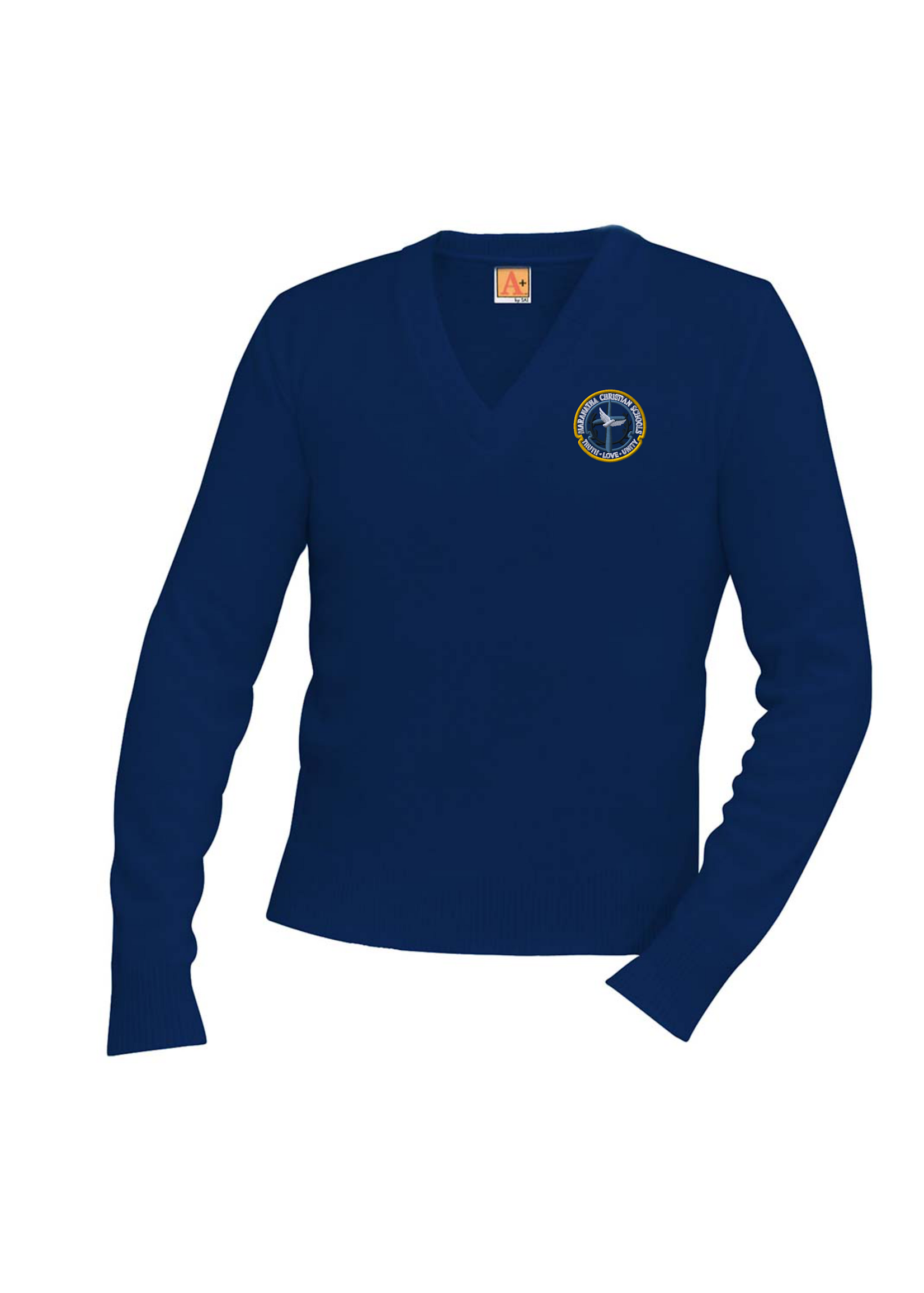 MCS Navy Pullover V-neck Sweater