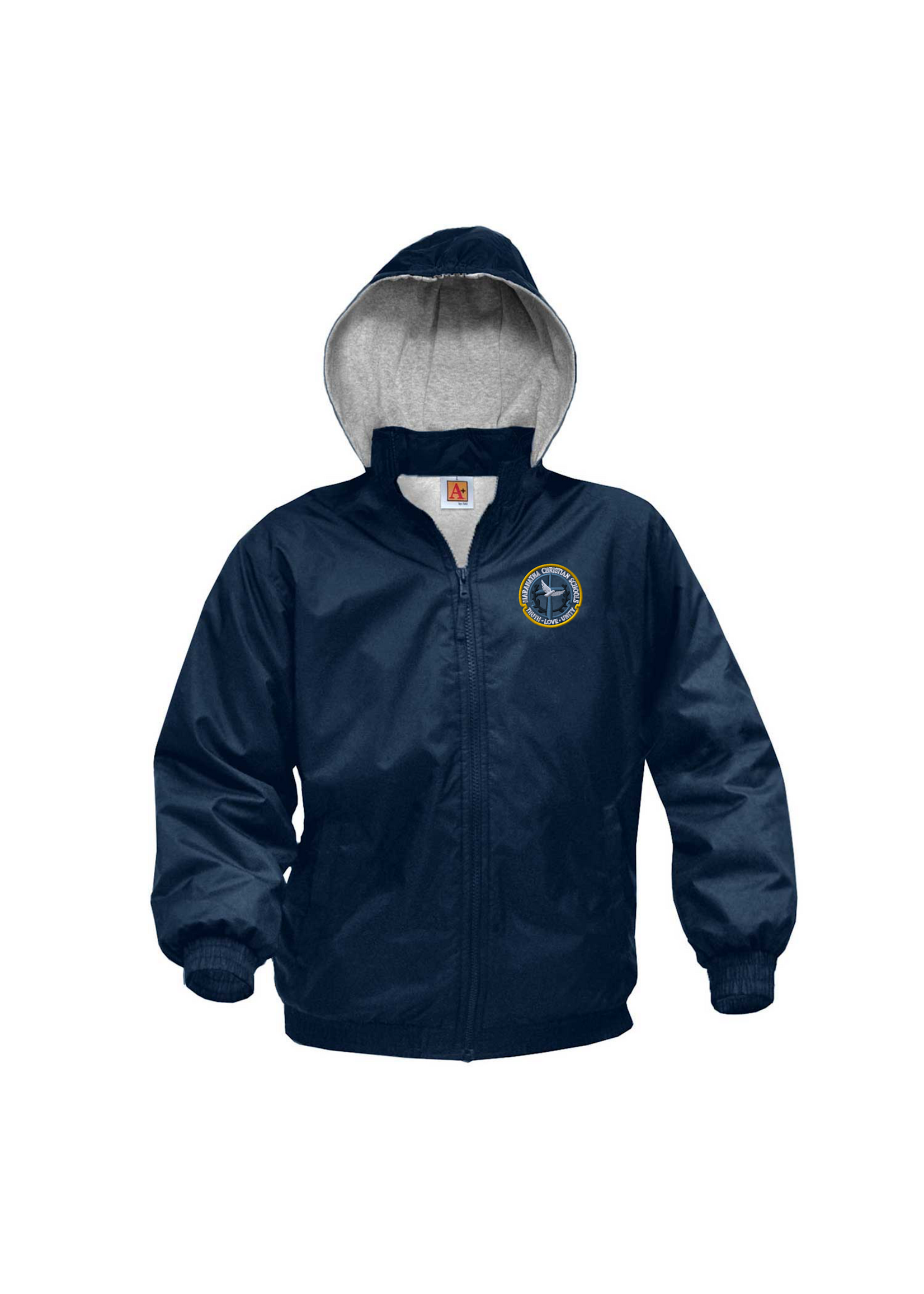 MCS Navy Nylon Water Repellent Full Zip