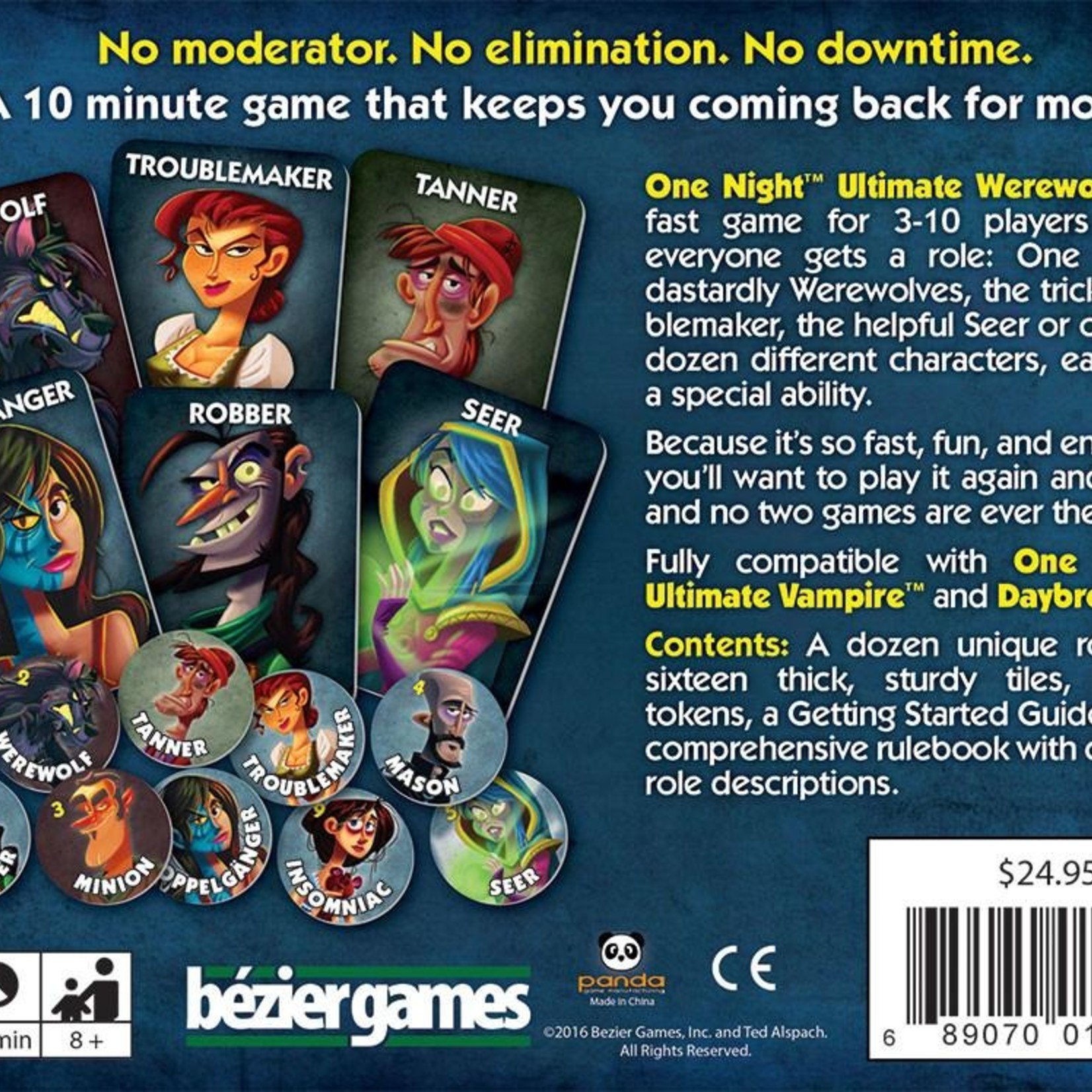 Bezier Games One Night Ultimate Werewolf Card Game