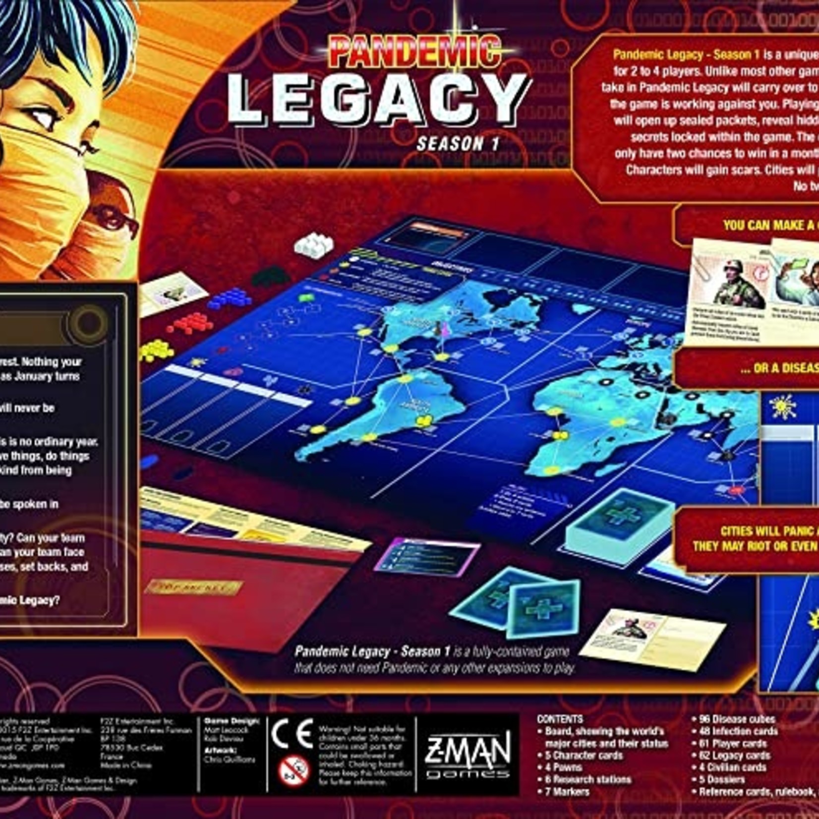 Z-Man Games Pandemic Legacy Season 1 Red
