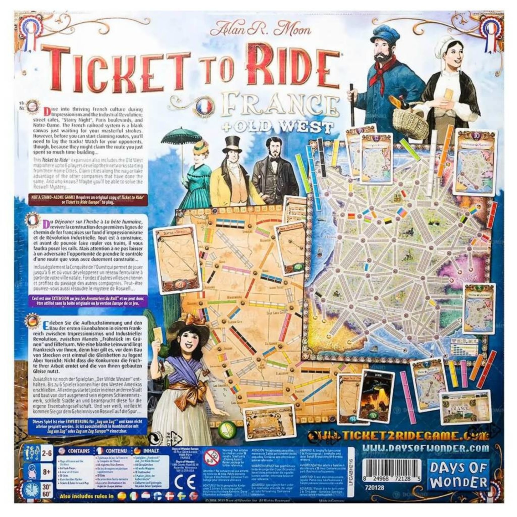 Days of Wonder Ticket to Ride Map Collection 6 France and Old West