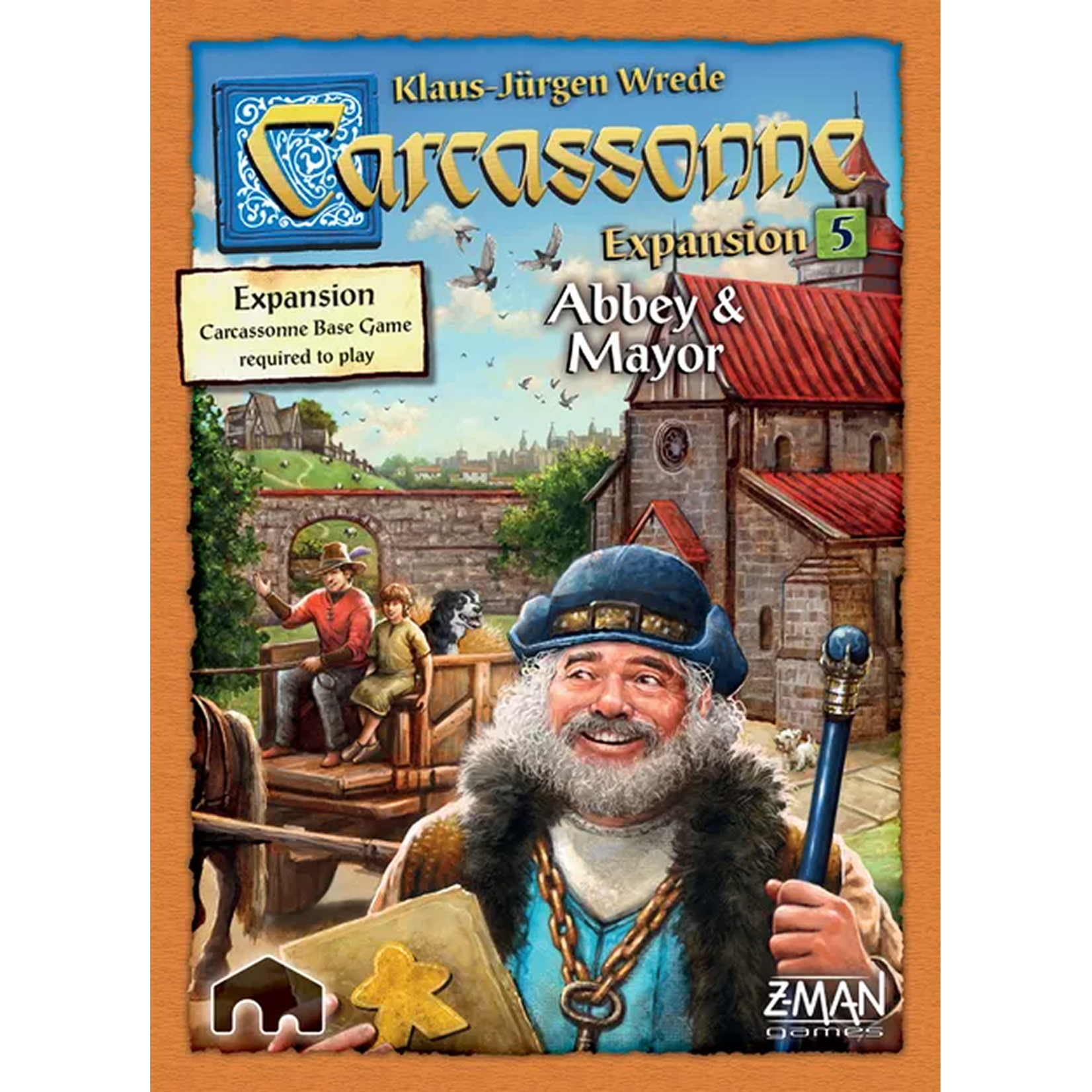 Z-Man Games Carcassonne Expansion 5 Abbey and Mayor 2017