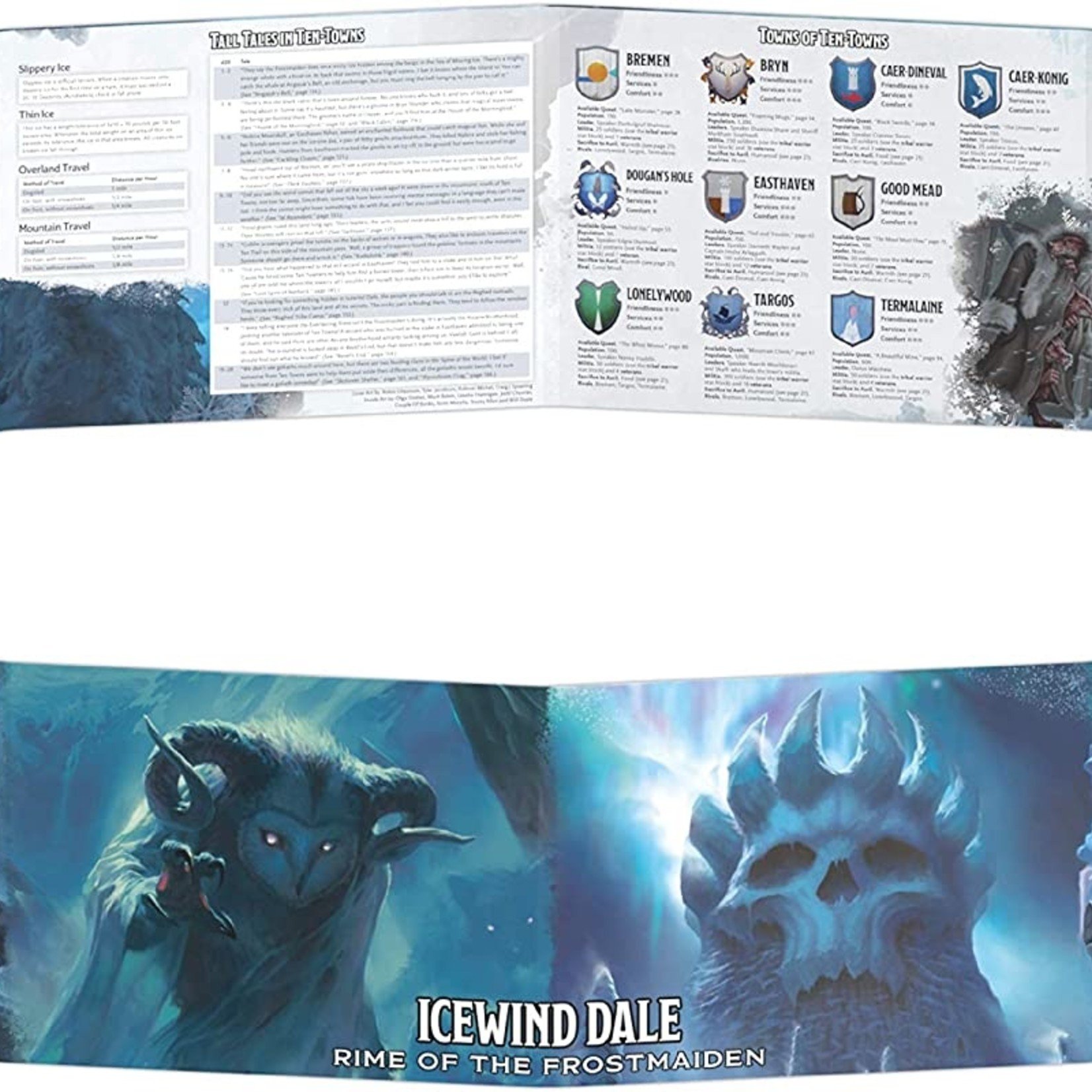 Gale Force 9 Dungeons and Dragons DM Screen Icewind Dale Rime of the Frostmaiden