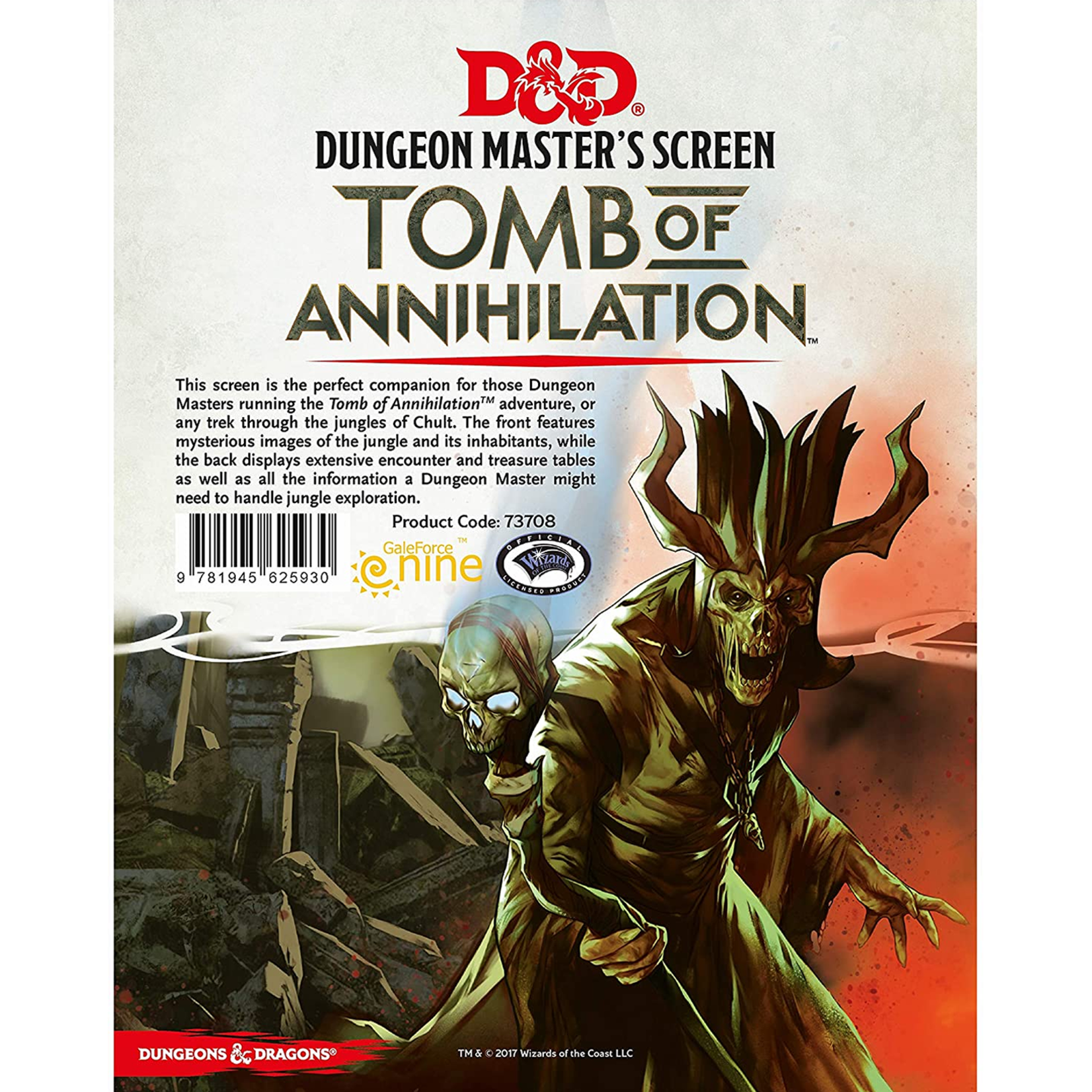 Gale Force 9 Dungeons and Dragons DM Screen Tomb of Annihilation
