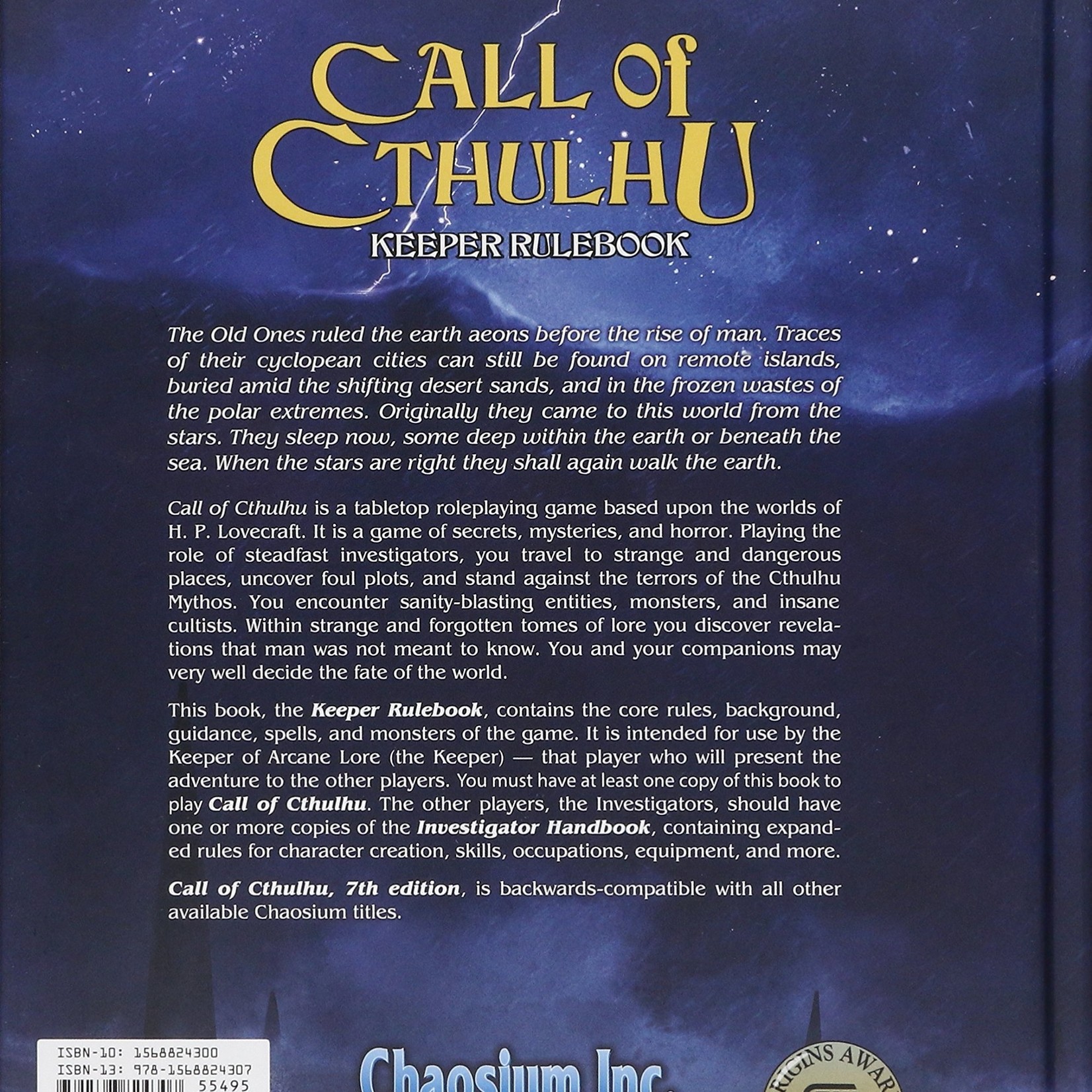 Chaosium Call of Cthulhu Core Keeper Rulebook