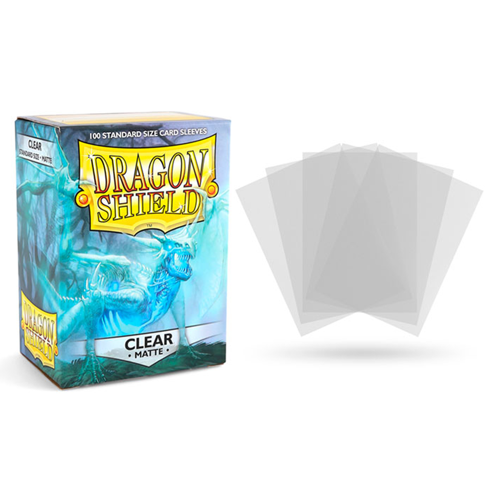 Dragon Shield 100ct Standard Matte Sleeves Clear - Guardian Games