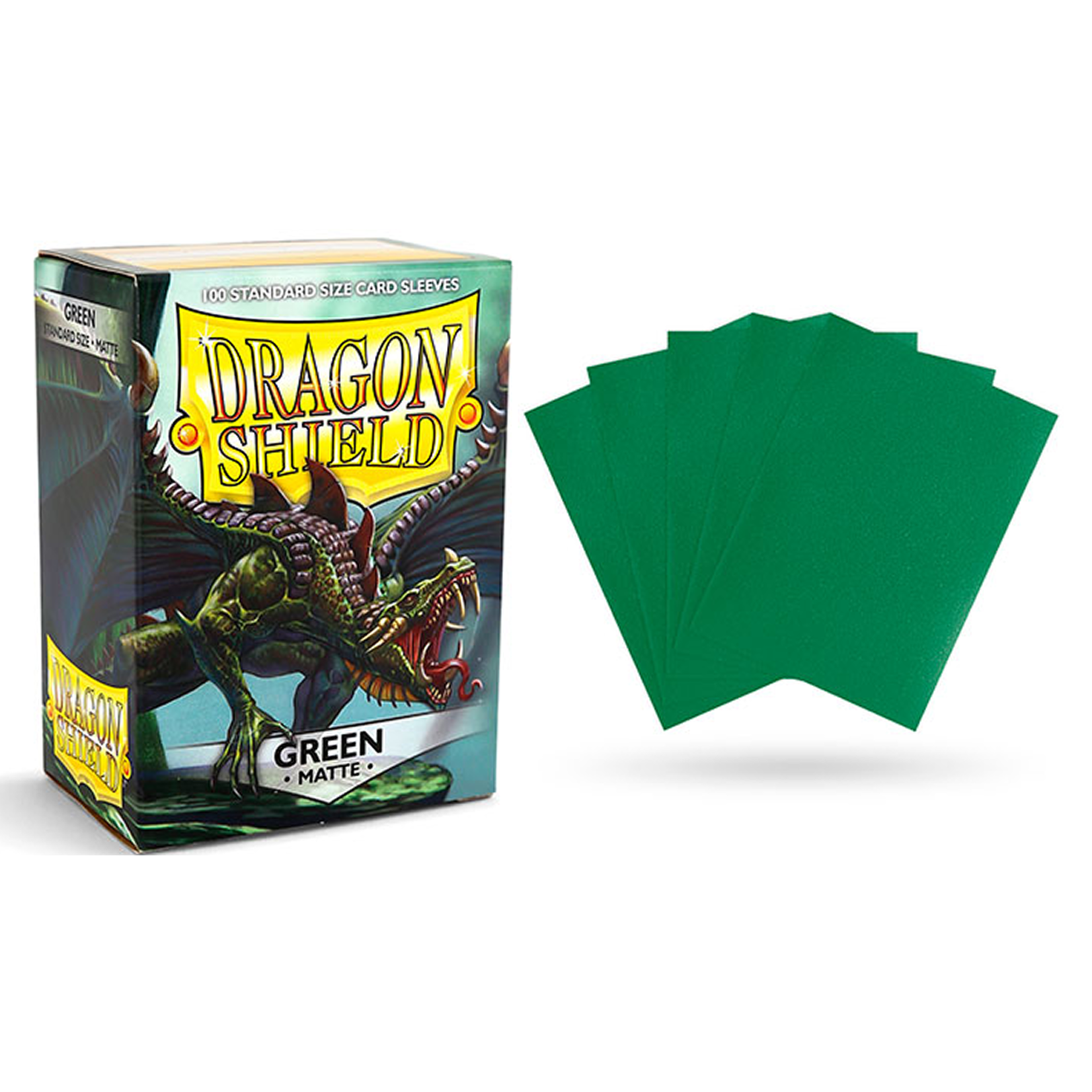 Dragon Shield Sleeves Standard Matte Green 100-Count