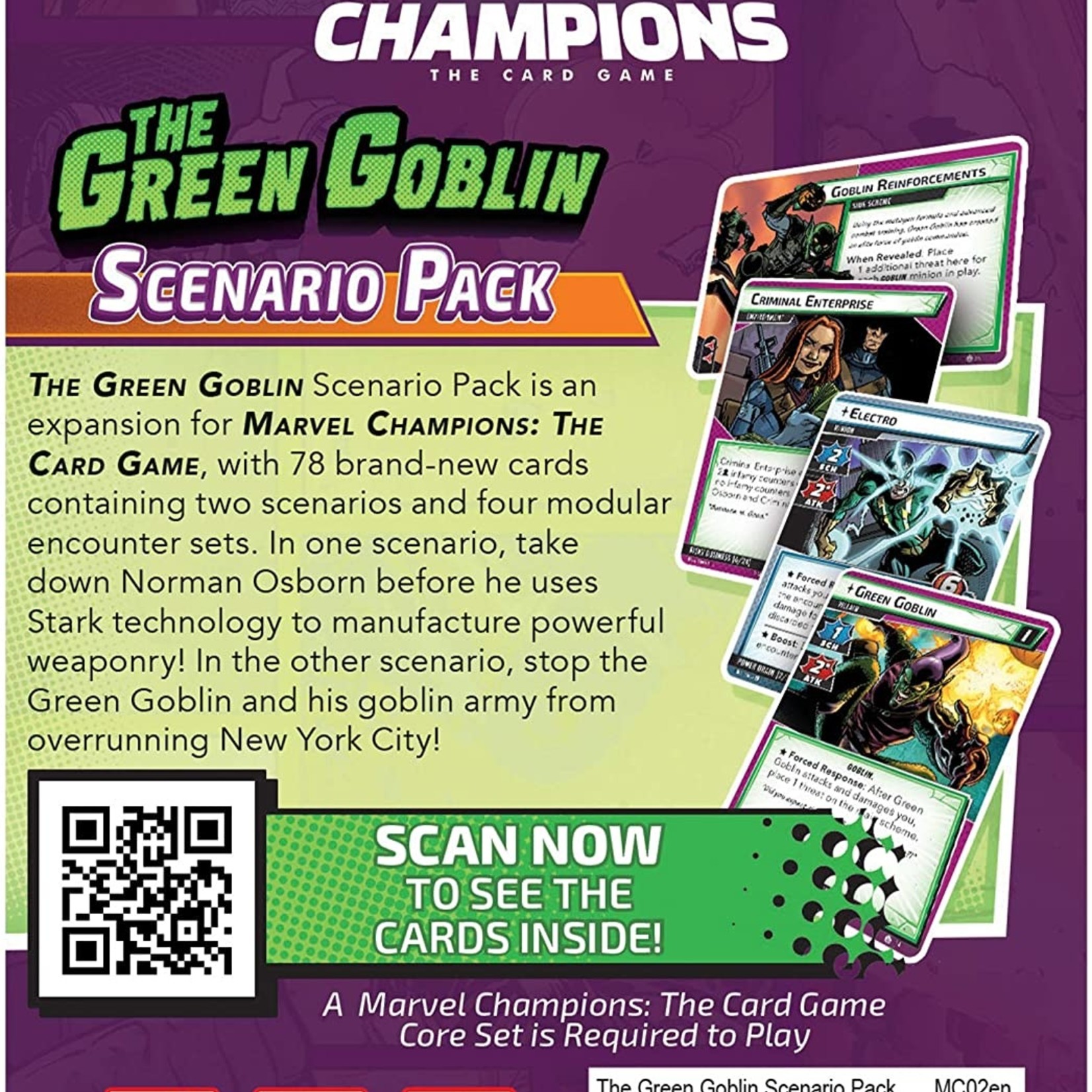 Fantasy Flight Games Marvel Champions Scenario Pack Green Goblin