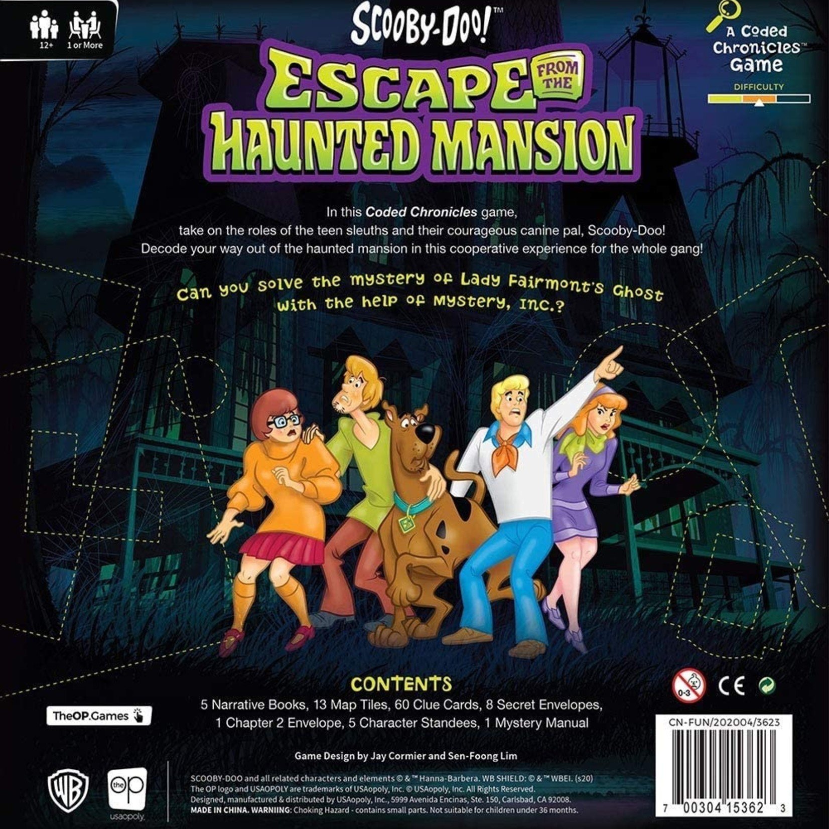 USAopoly Coded Chronicles Scooby Doo Escape from the Haunted Mansion