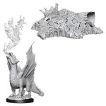 WizKids Dungeons and Dragons Nolzur's Marvelous Minis Gold Dragon Wyrmling and Small Treasure Hoard