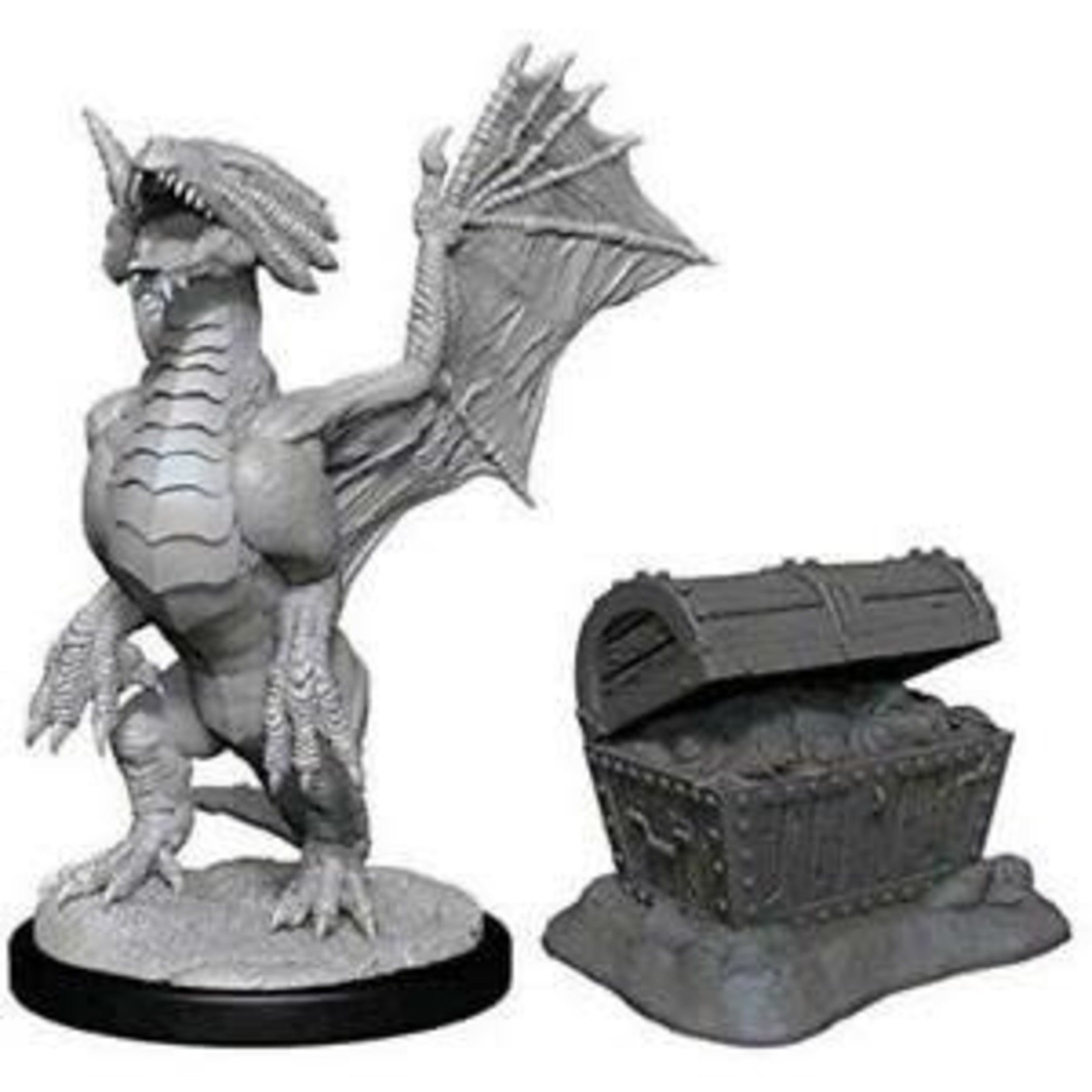 WizKids Dungeons and Dragons Nolzur's Marvelous Minis Bronze Dragon Wyrmling and Pile of Sea Treasure