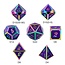 Dice Habit Royal Purple Iridescence Metal Polyhedral Set