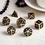 Dice Habit Black and Gold Metal Polyhedral Set