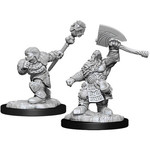 WizKids Magic the Gathering Unpainted Minis Dwarf Fighter and Dwarf Cleric