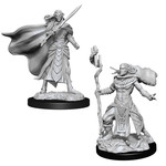 WizKids Magic the Gathering Unpainted Minis Elf Fighter and Elf Cleric